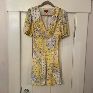 Staud Milla dress in yellow bandana size 2